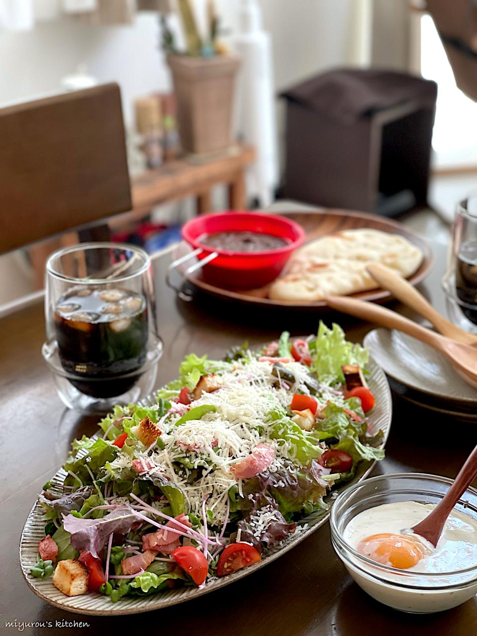 いつぞやの休日の朝　シーザーサラダ🥗
